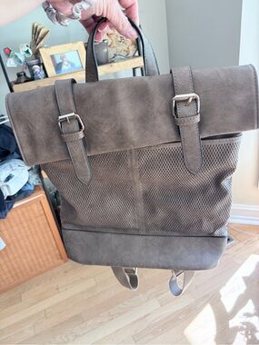 Vegan leather backpack